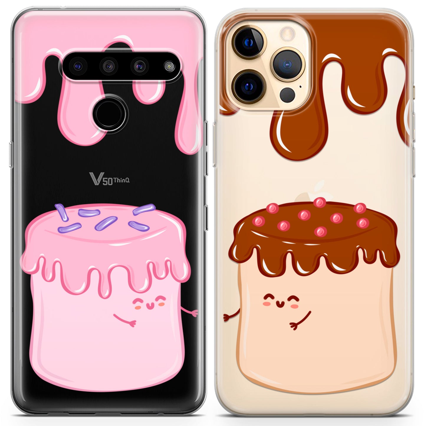 Cavka iPhone Couple Cases Kawaii Sweet Murshmallow