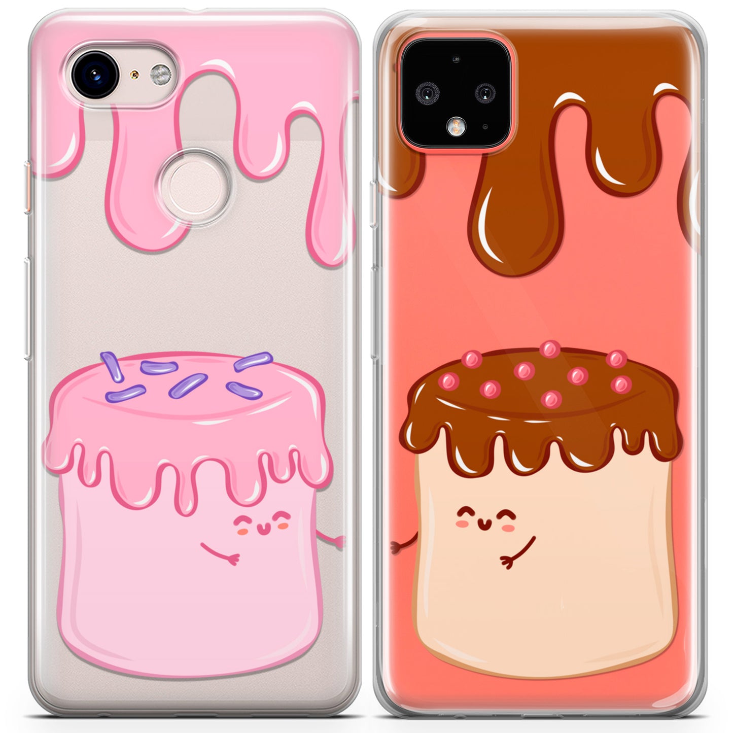 Cavka iPhone Couple Cases Kawaii Sweet Murshmallow