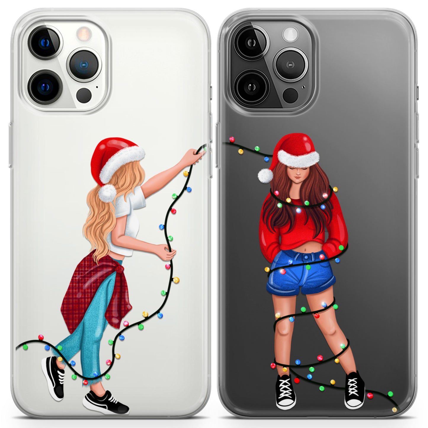 Cavka iPhone Couple Cases Christmas Girls