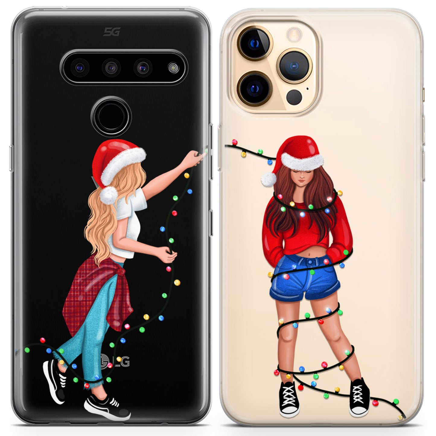 Cavka iPhone Couple Cases Christmas Girls