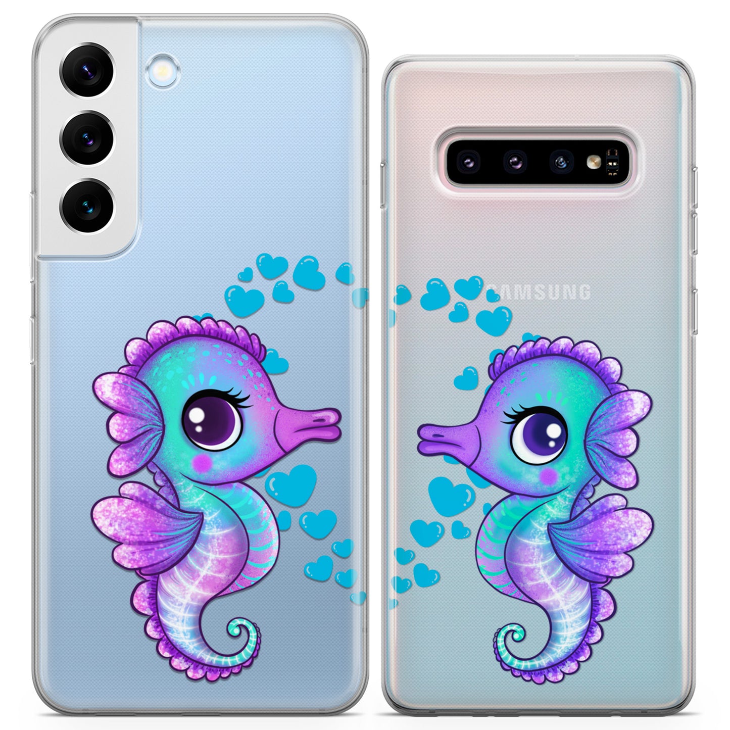 Cavka iPhone Couple Cases Kawaii Seahorses