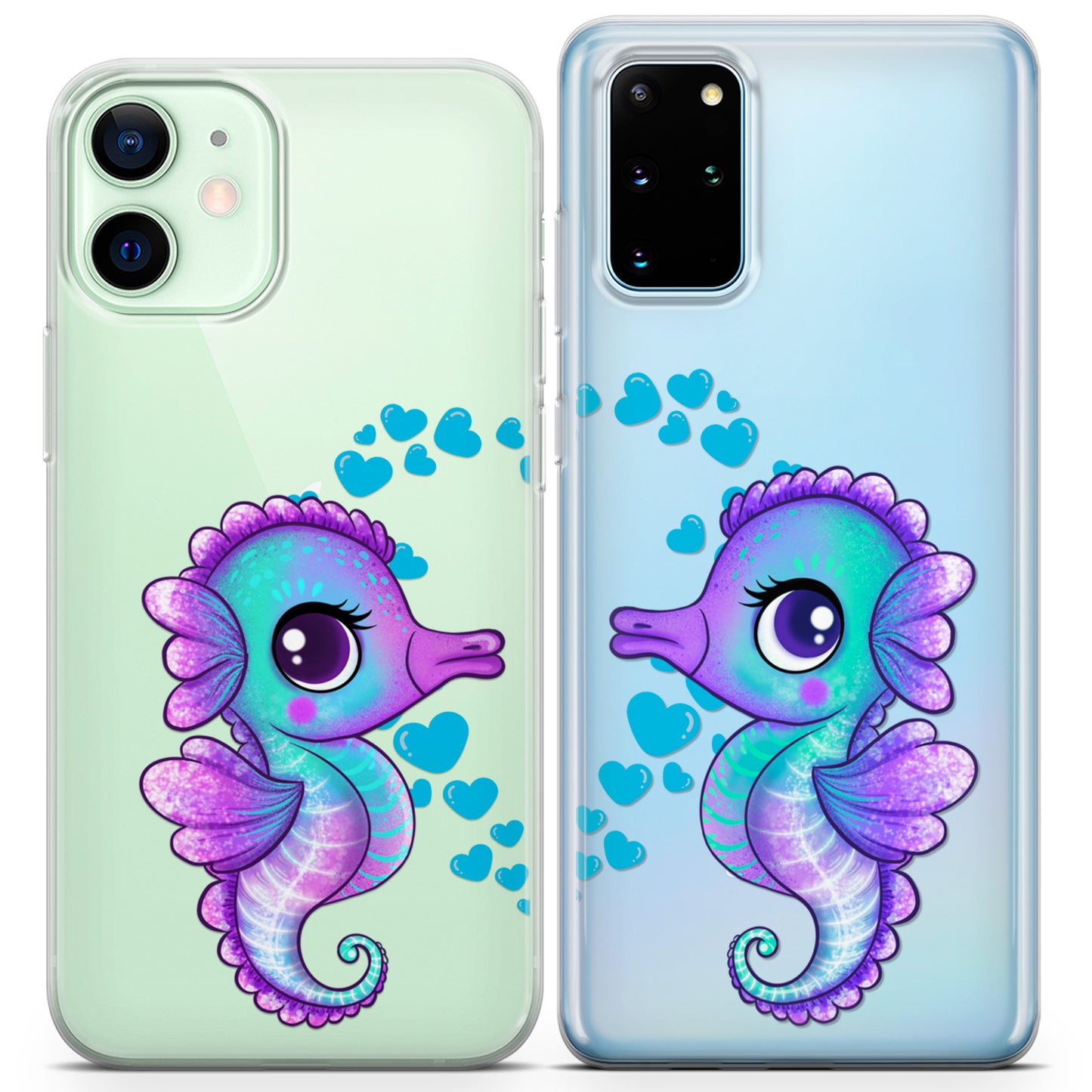 Cavka iPhone Couple Cases Kawaii Seahorses