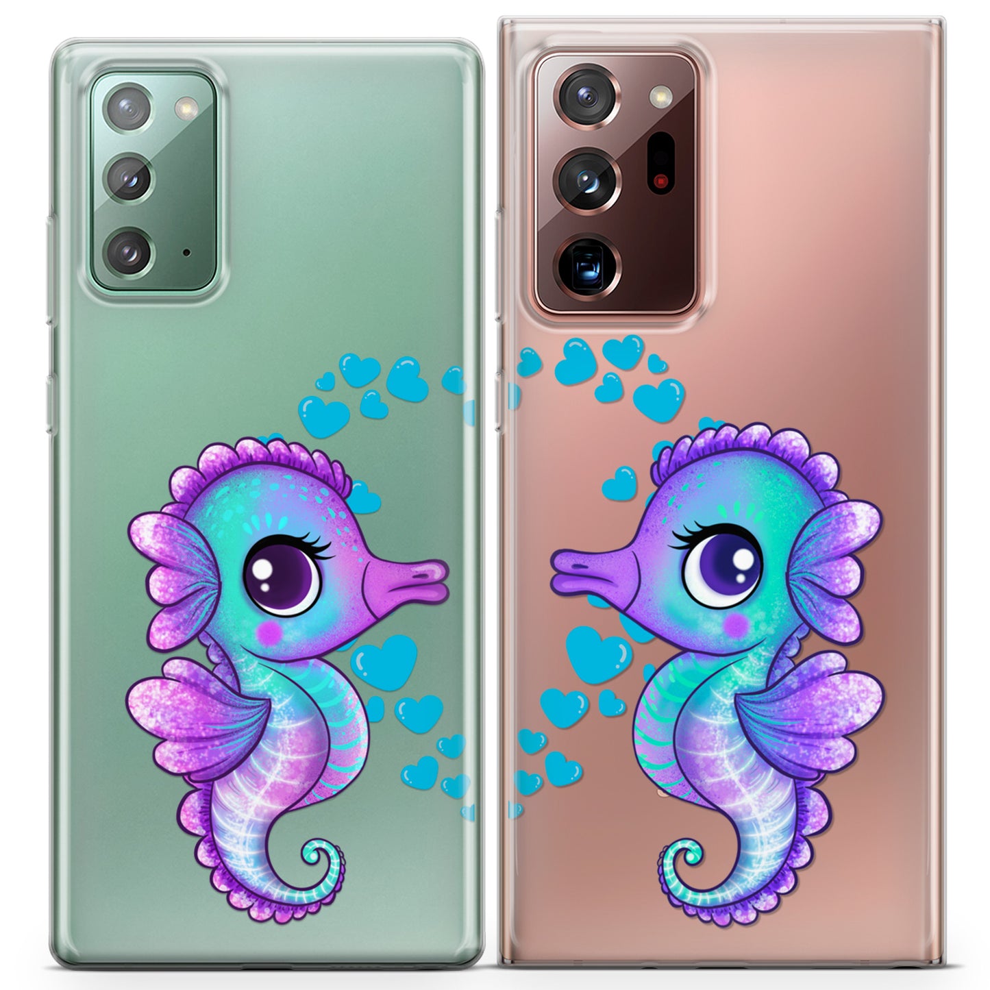 Cavka iPhone Couple Cases Kawaii Seahorses