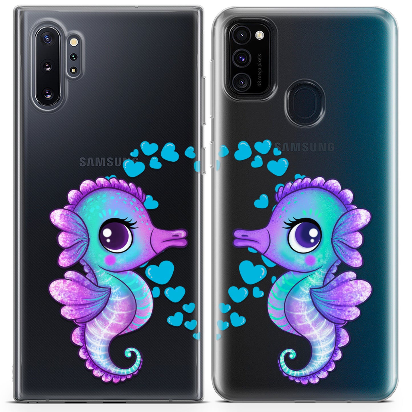 Cavka iPhone Couple Cases Kawaii Seahorses