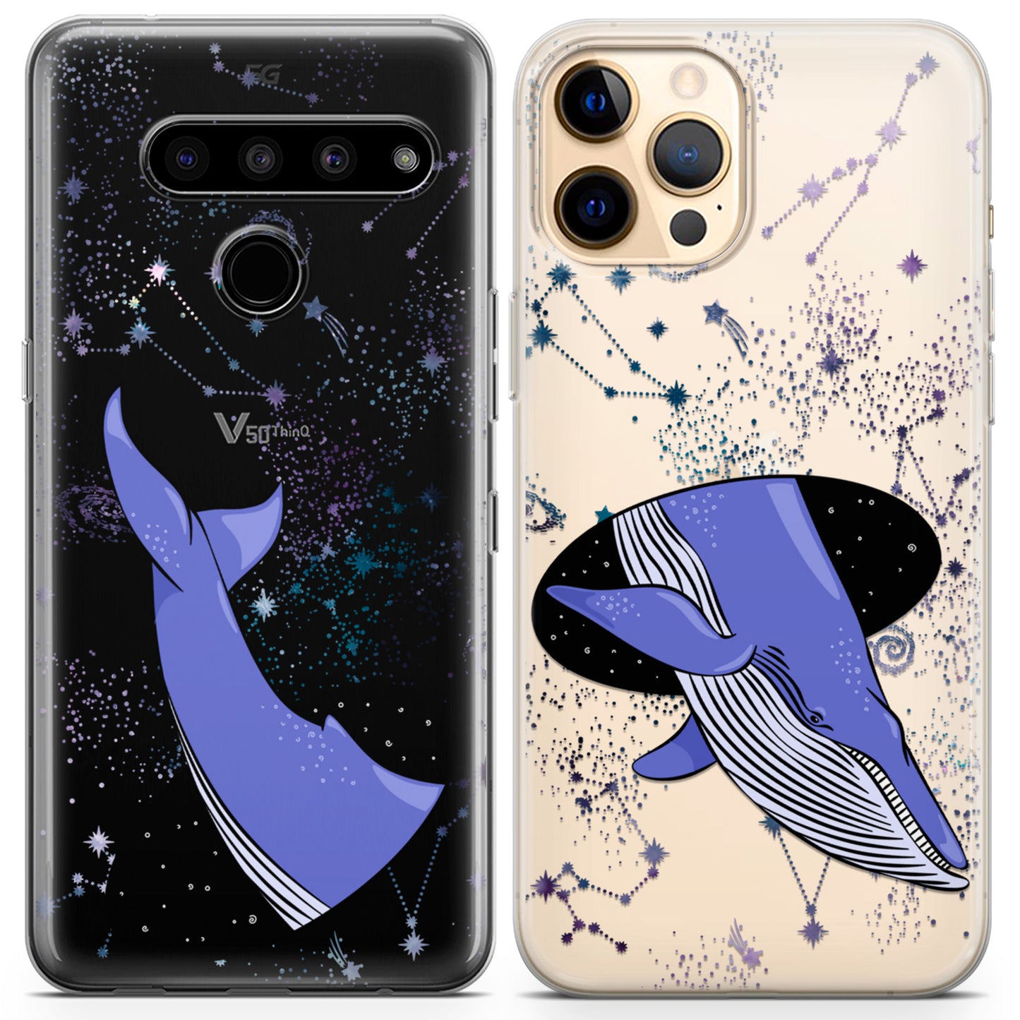 Cavka iPhone Couple Cases Celestial Whale