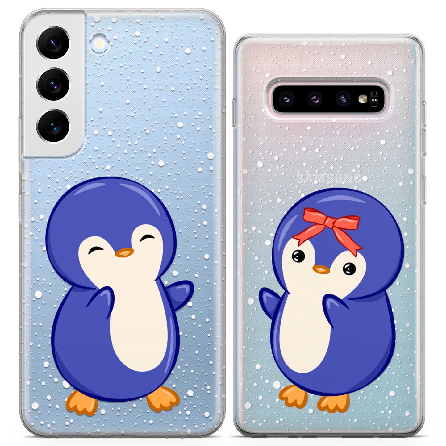 Cavka iPhone Couple Cases Winter Penguins