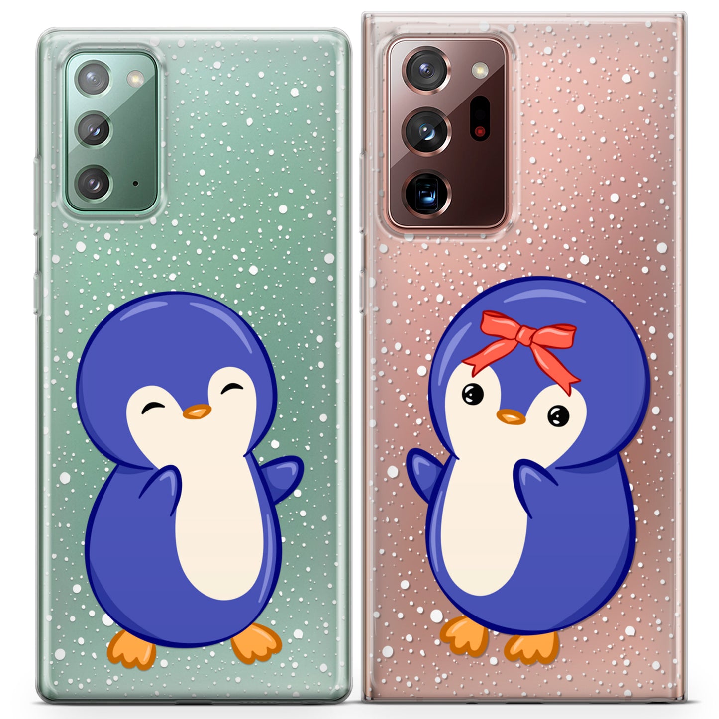 Cavka iPhone Couple Cases Winter Penguins