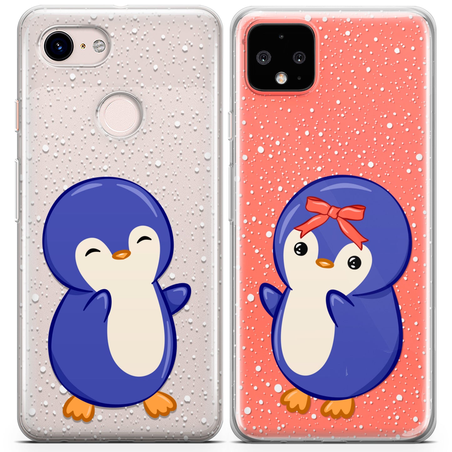 Cavka iPhone Couple Cases Winter Penguins