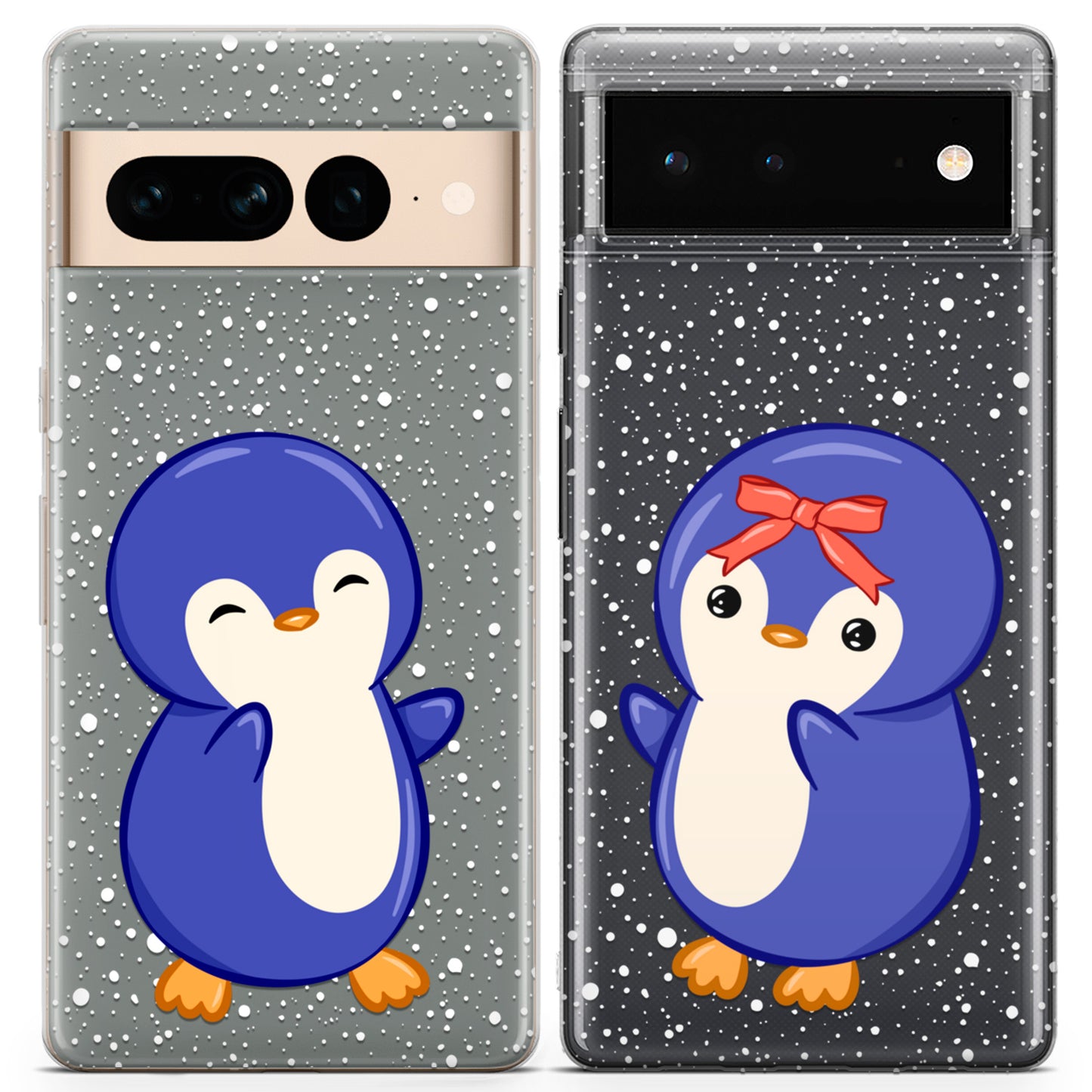 Cavka iPhone Couple Cases Winter Penguins