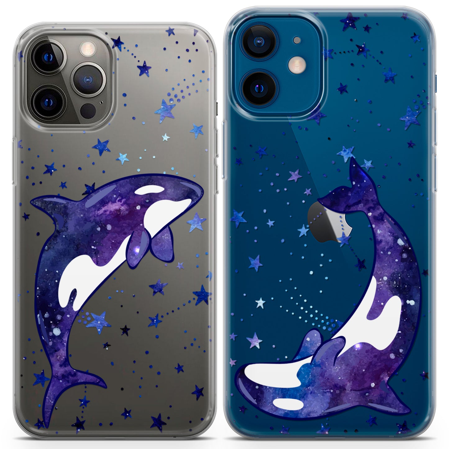 Cavka iPhone Couple Cases Celestial Orca Whales