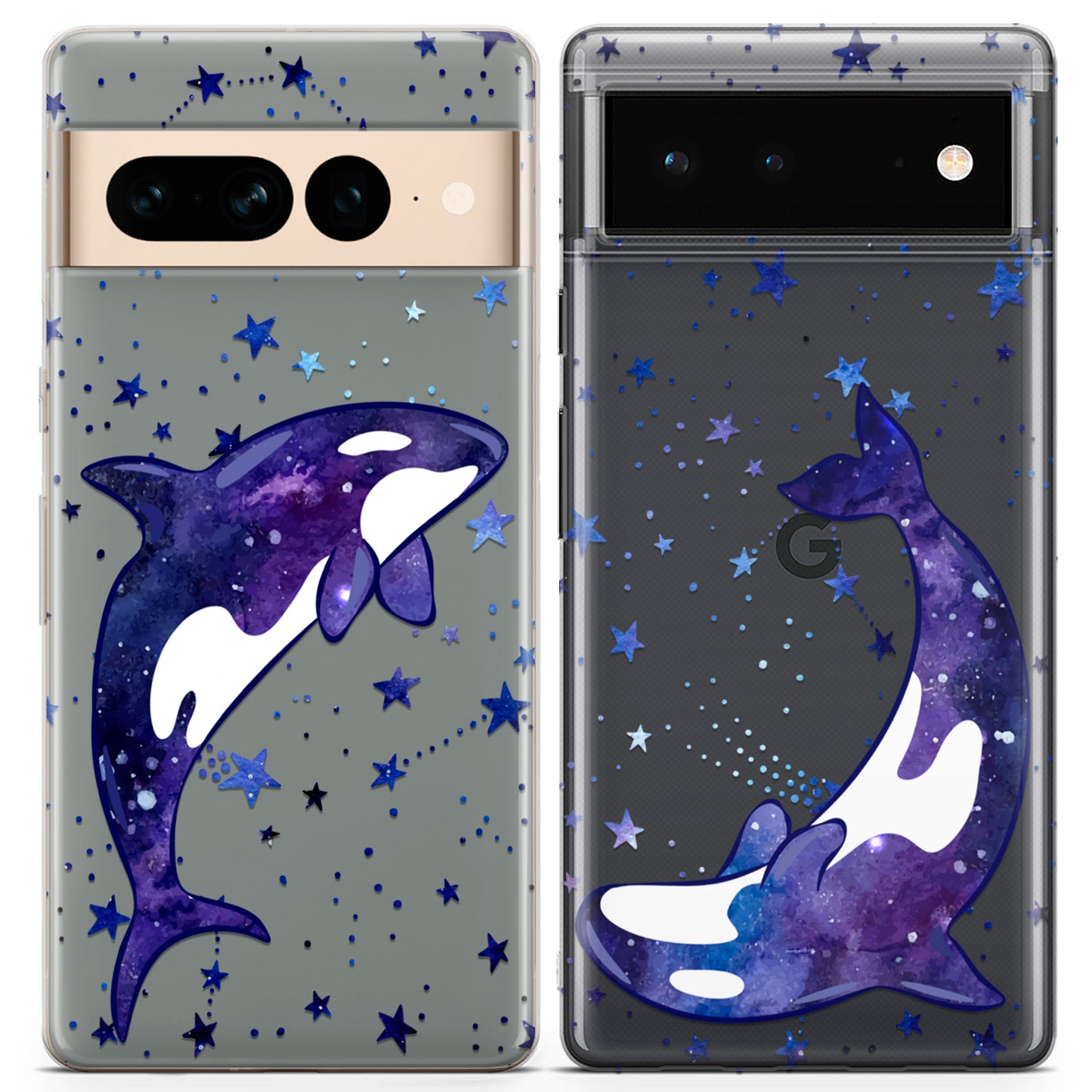 Cavka iPhone Couple Cases Celestial Orca Whales