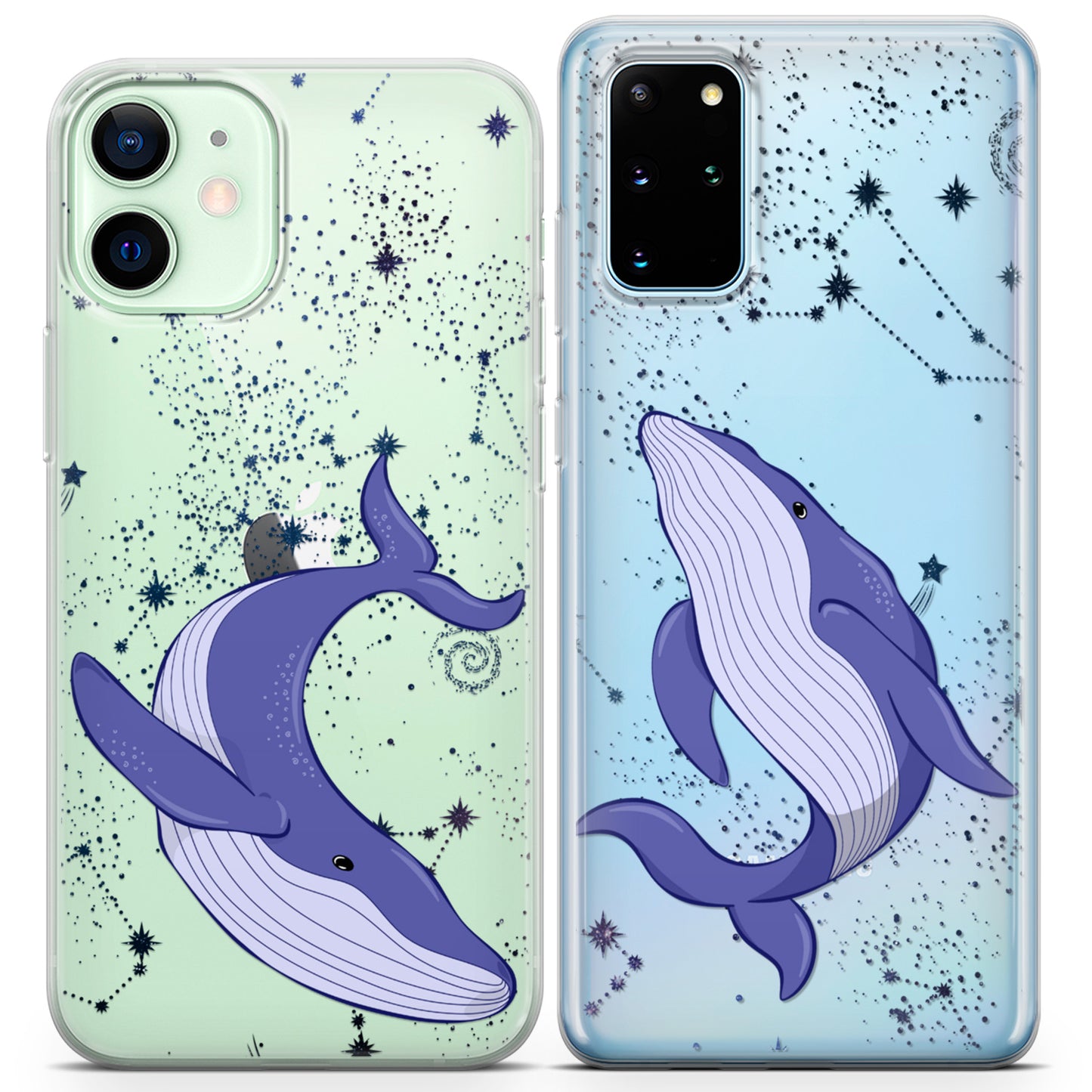 Cavka iPhone Couple Cases Floating Whales