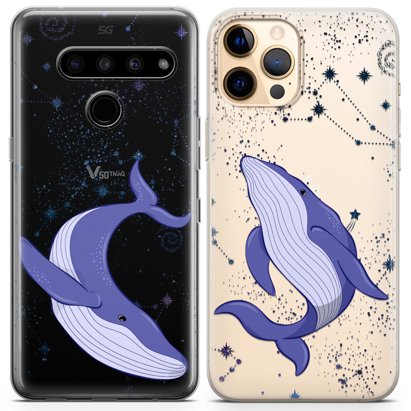 Cavka iPhone Couple Cases Floating Whales