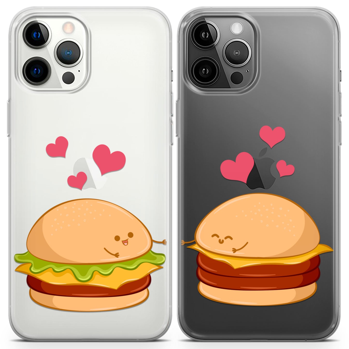 Cavka iPhone Couple Cases Kawaii Burgers