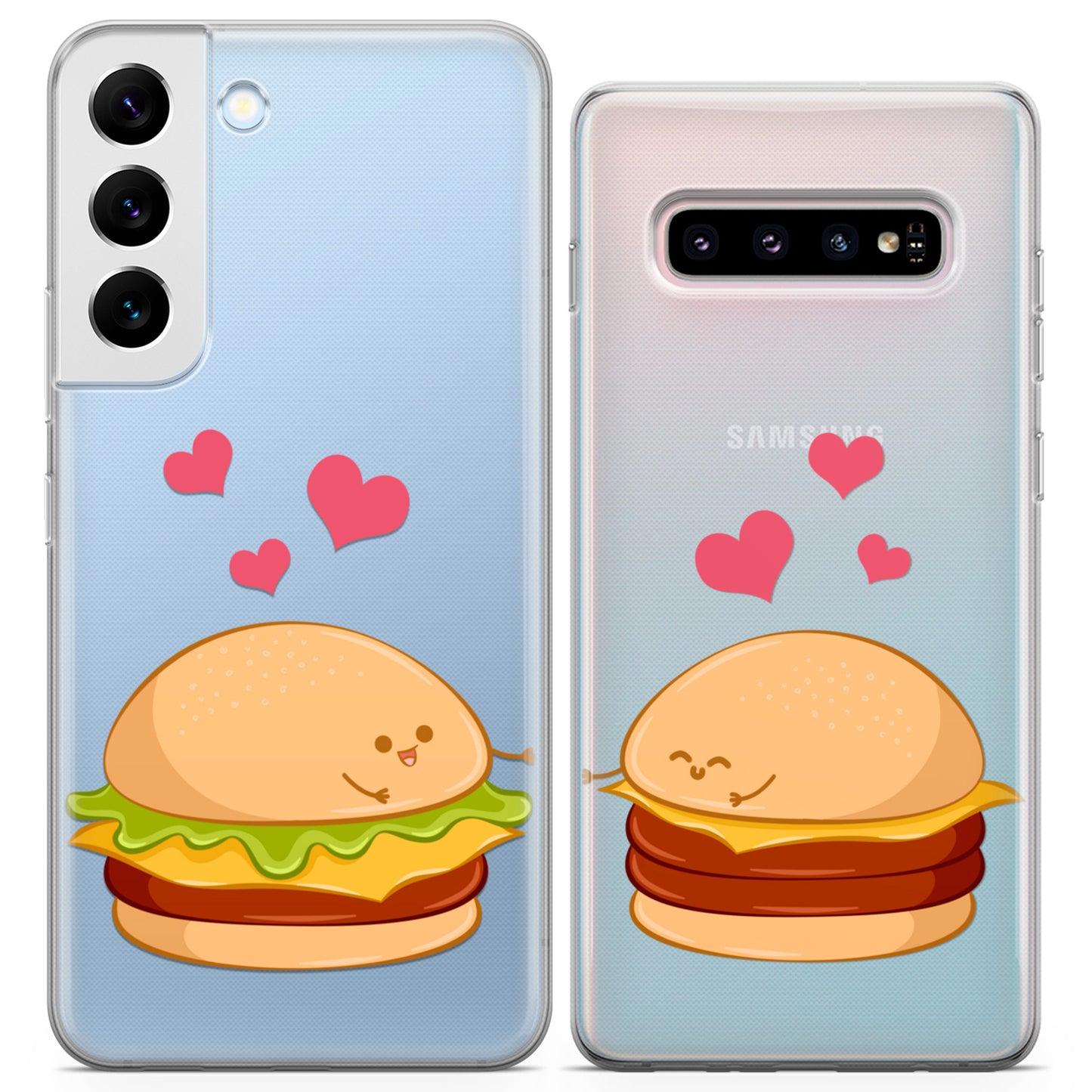 Cavka iPhone Couple Cases Kawaii Burgers