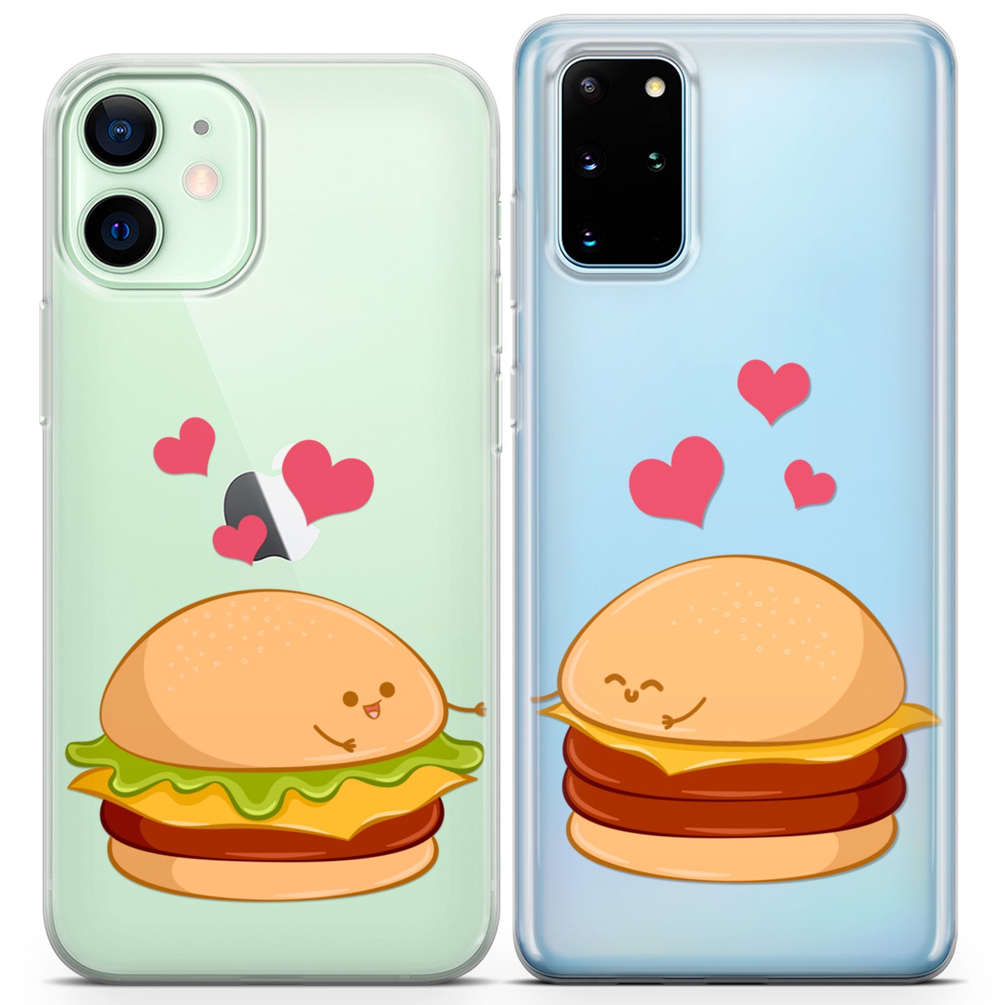 Cavka iPhone Couple Cases Kawaii Burgers