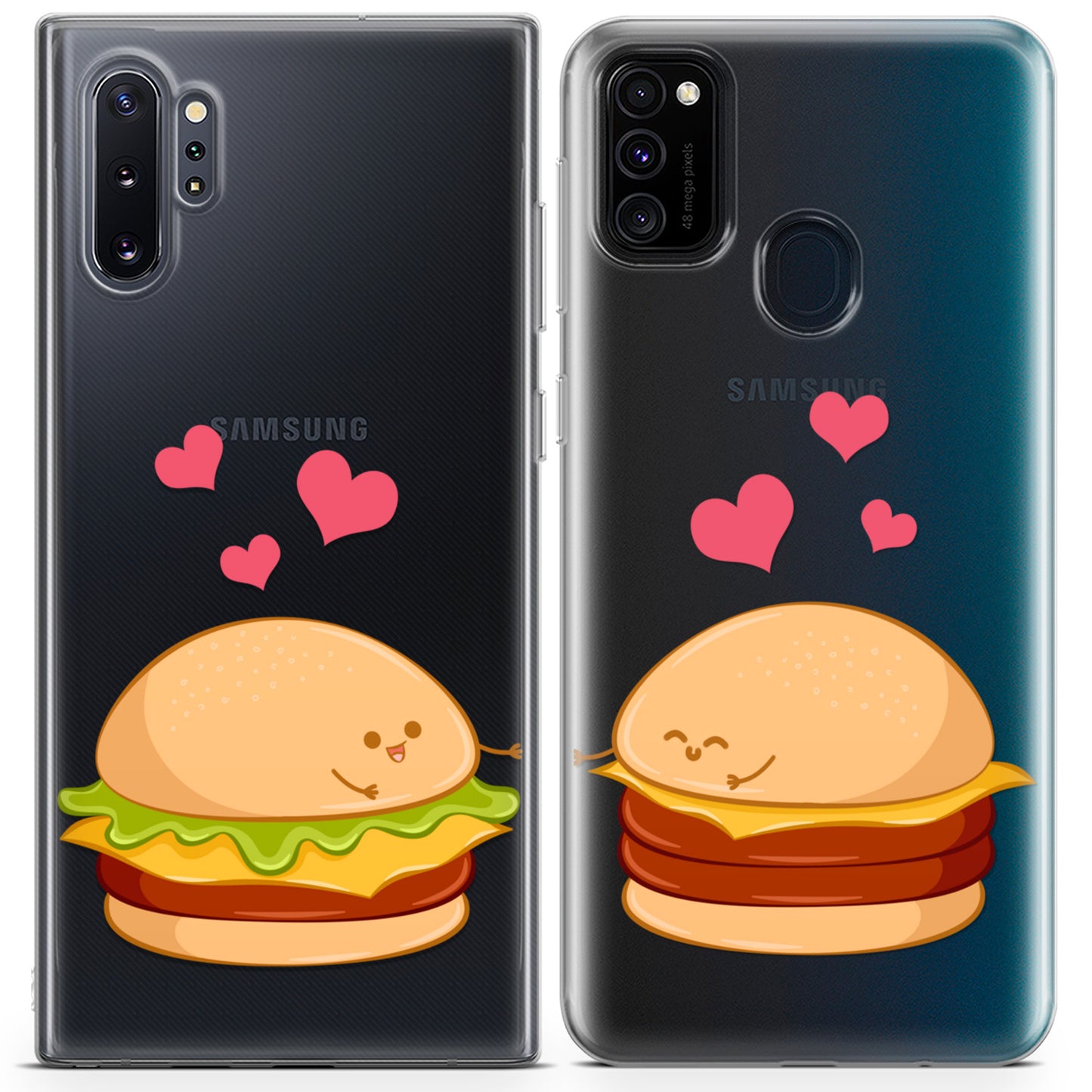 Cavka iPhone Couple Cases Kawaii Burgers