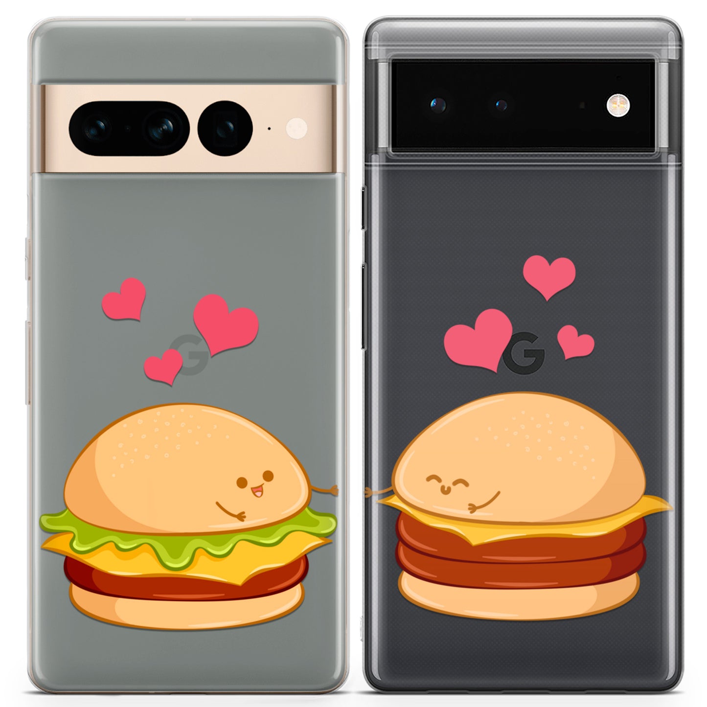 Cavka iPhone Couple Cases Kawaii Burgers