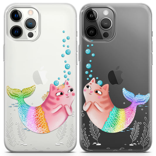 Cavka iPhone Couple Cases Cats Mermaids