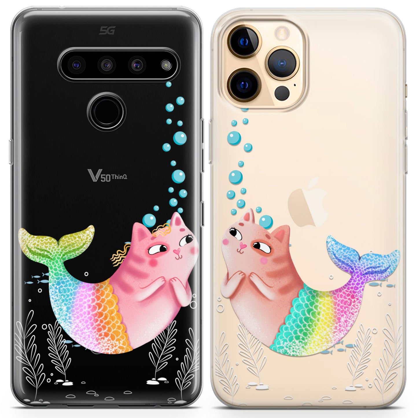 Cavka iPhone Couple Cases Cats Mermaids