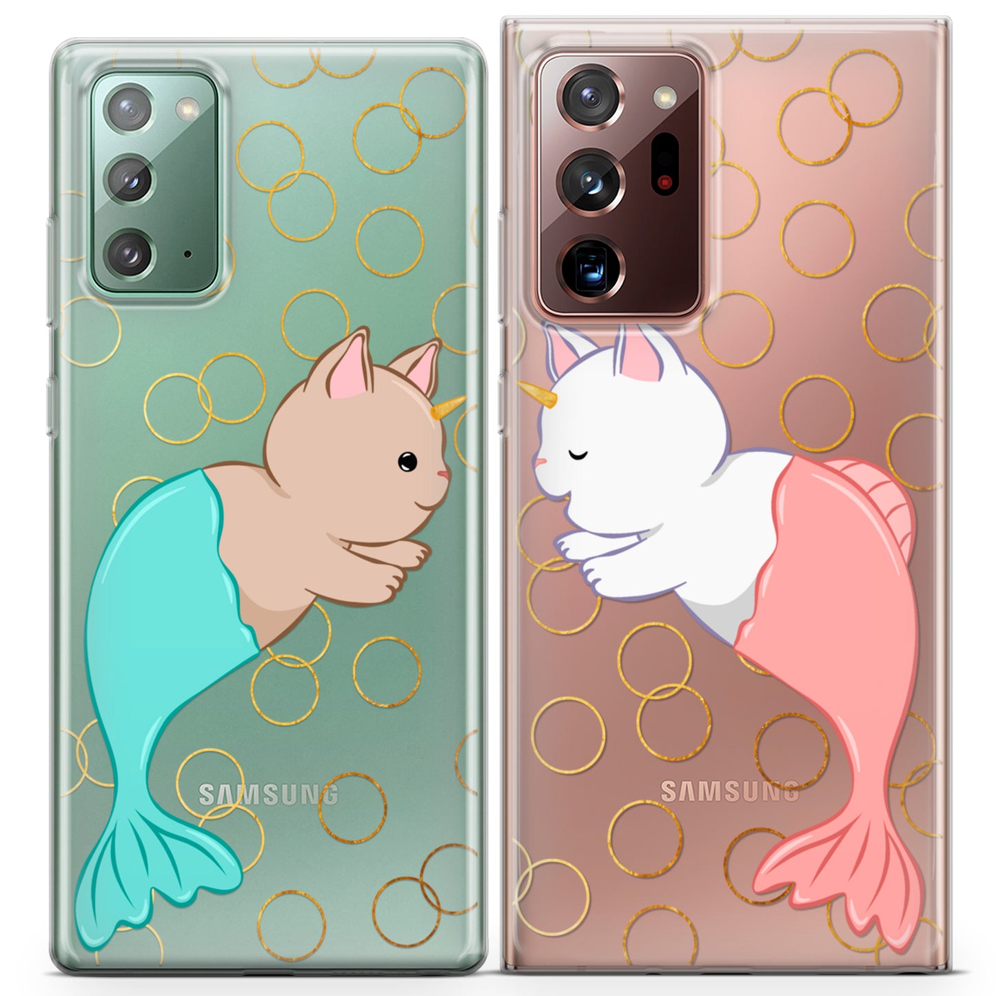 Cavka iPhone Couple Cases Kawaii Purrmaids