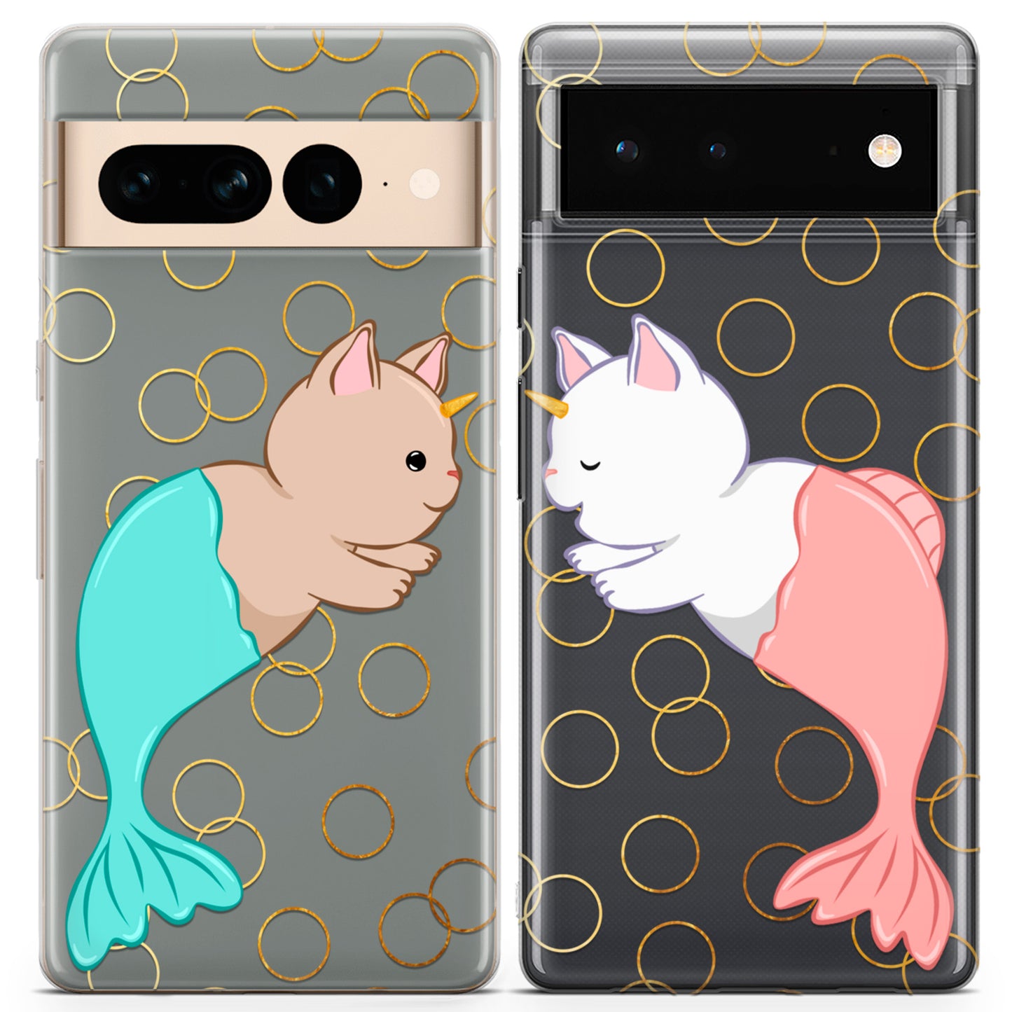 Cavka iPhone Couple Cases Kawaii Purrmaids