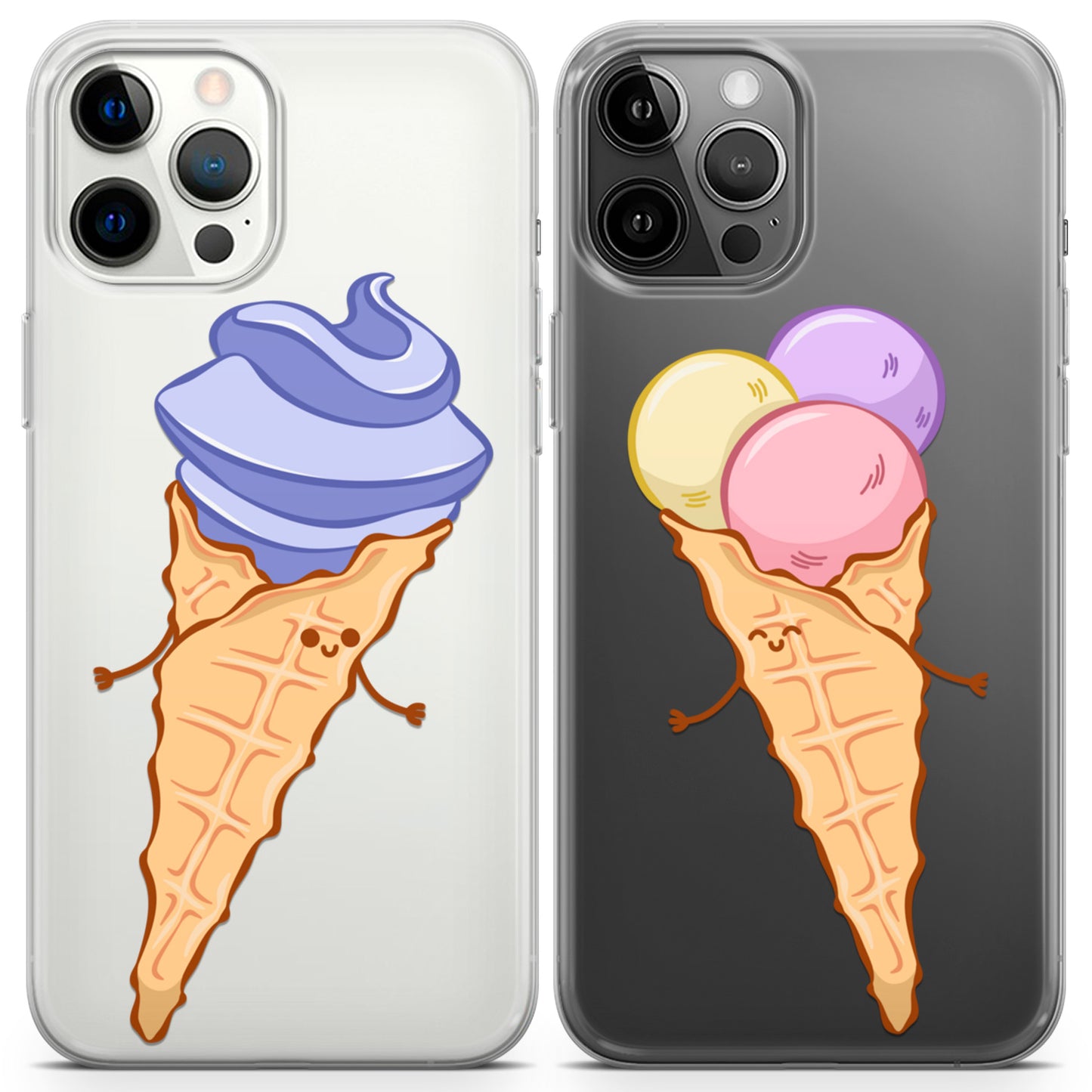 Cavka iPhone Couple Cases Pastel Ice Cream