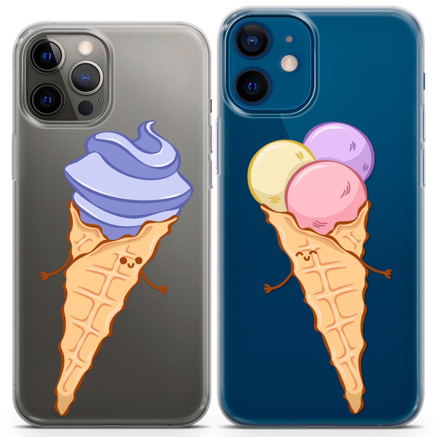 Cavka iPhone Couple Cases Pastel Ice Cream