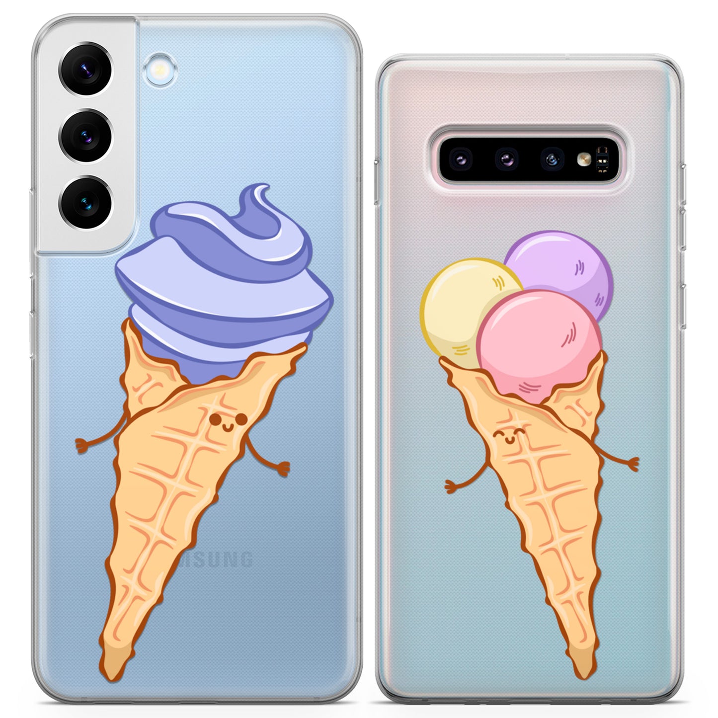 Cavka iPhone Couple Cases Pastel Ice Cream