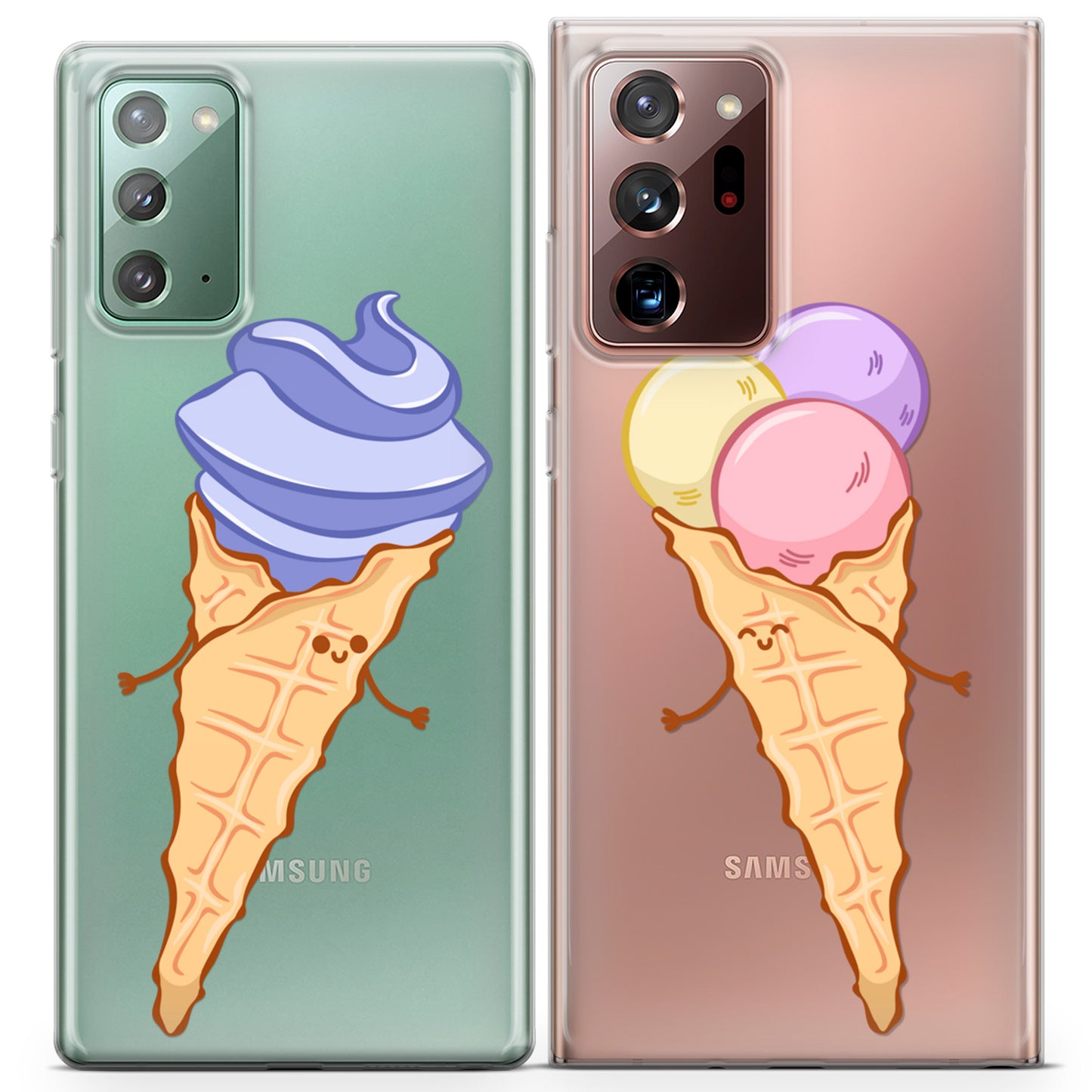 Cavka iPhone Couple Cases Pastel Ice Cream