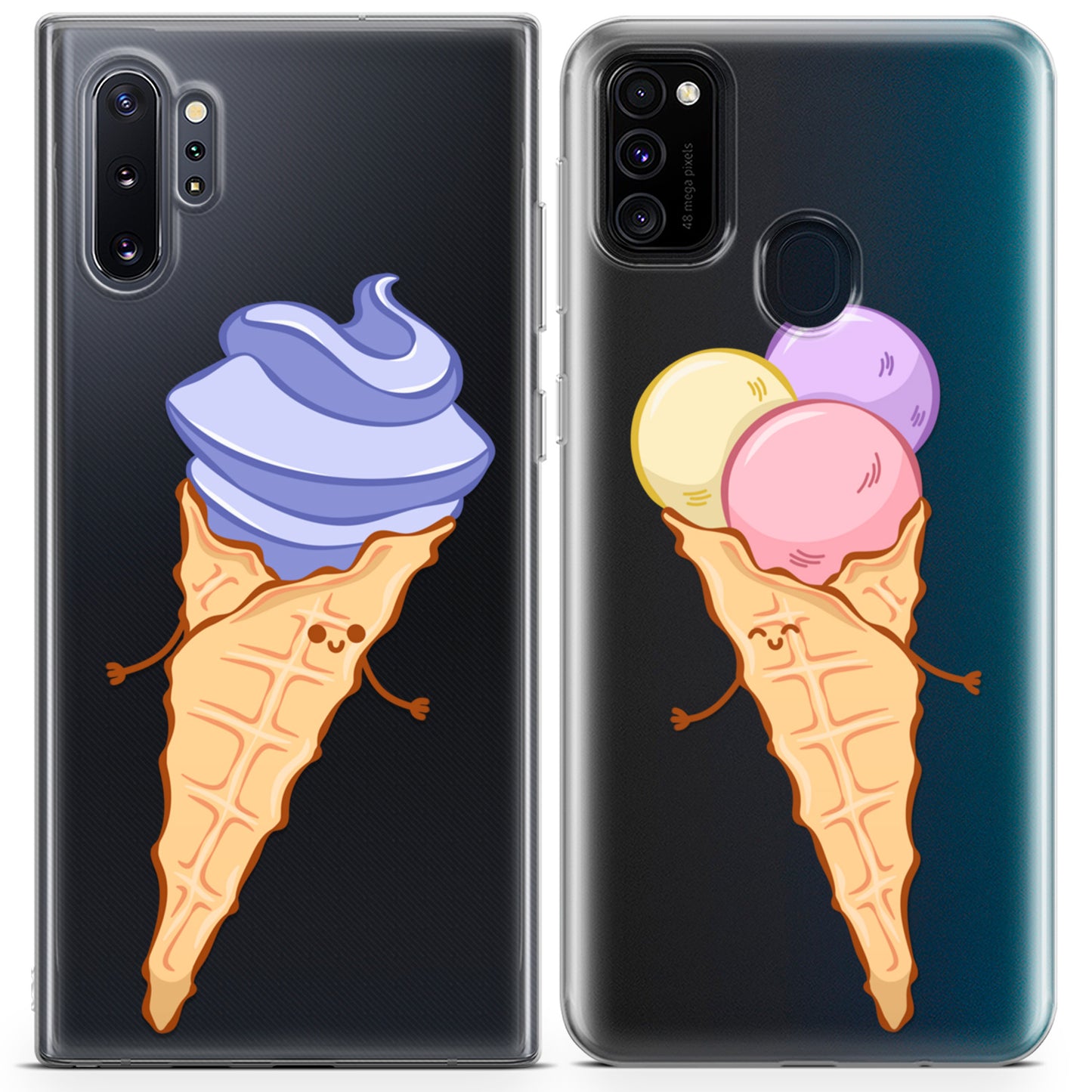 Cavka iPhone Couple Cases Pastel Ice Cream