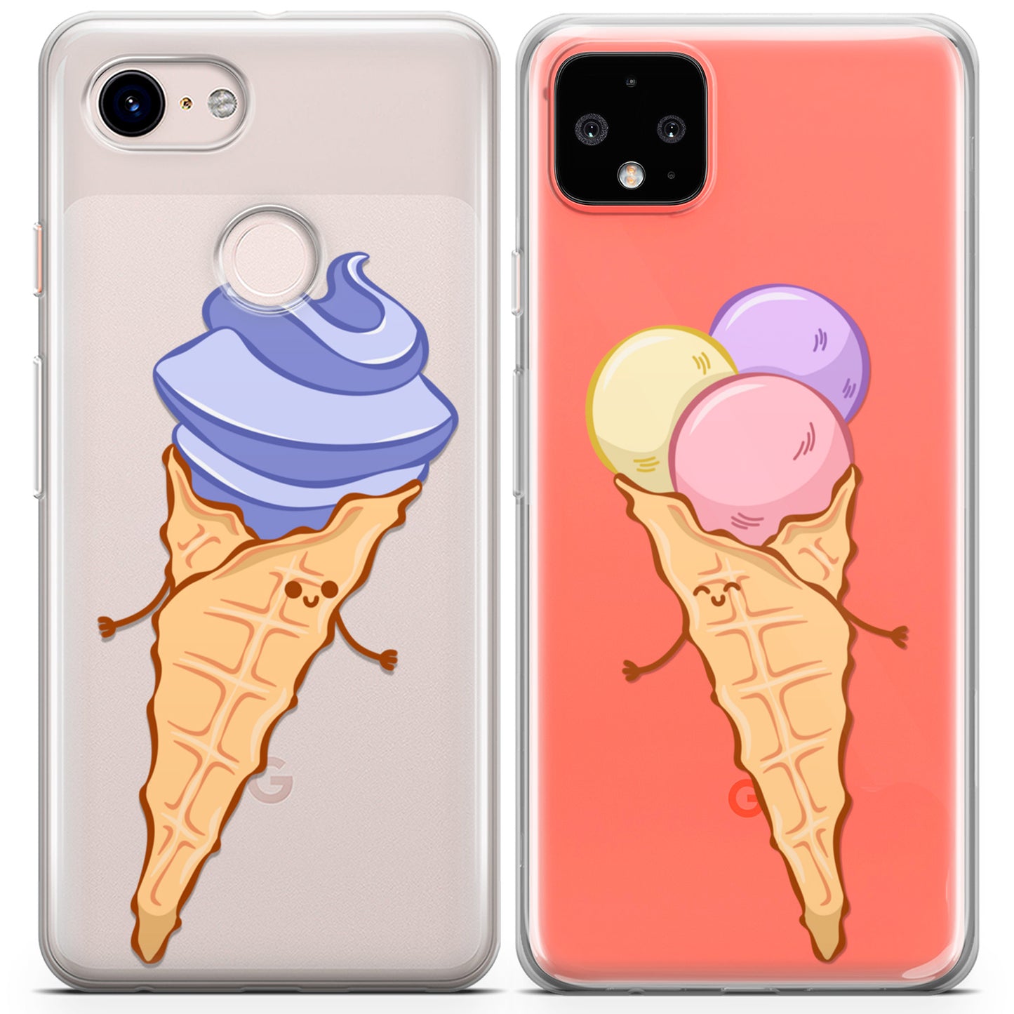 Cavka iPhone Couple Cases Pastel Ice Cream