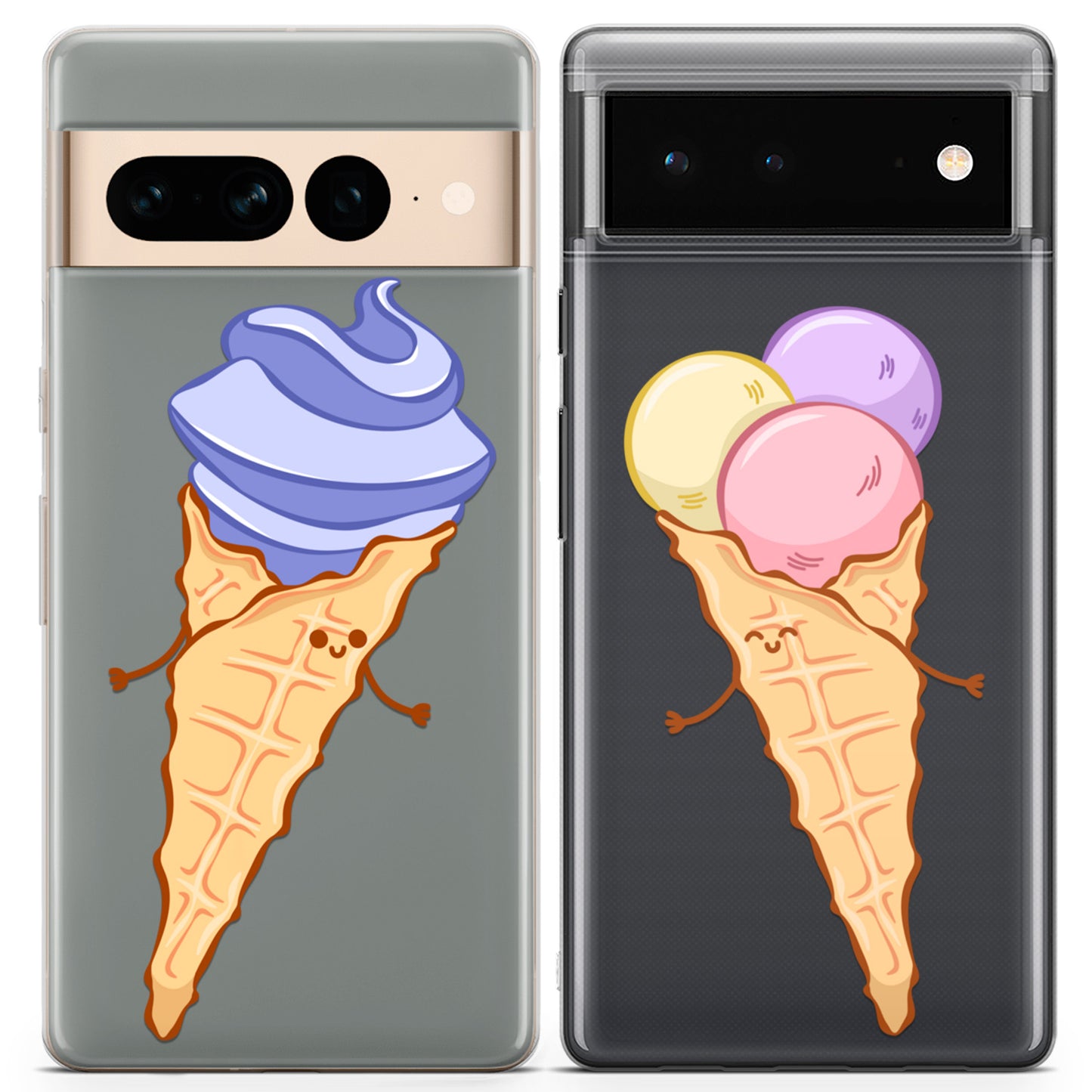 Cavka iPhone Couple Cases Pastel Ice Cream