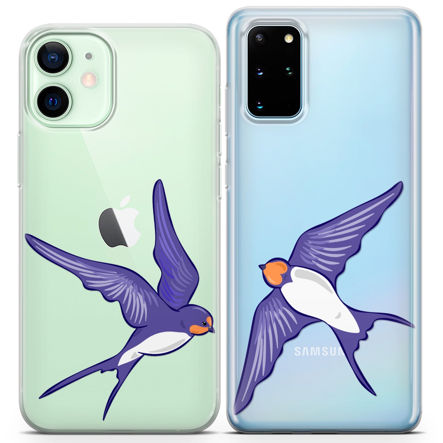 Cavka iPhone Couple Cases Flying Swallows