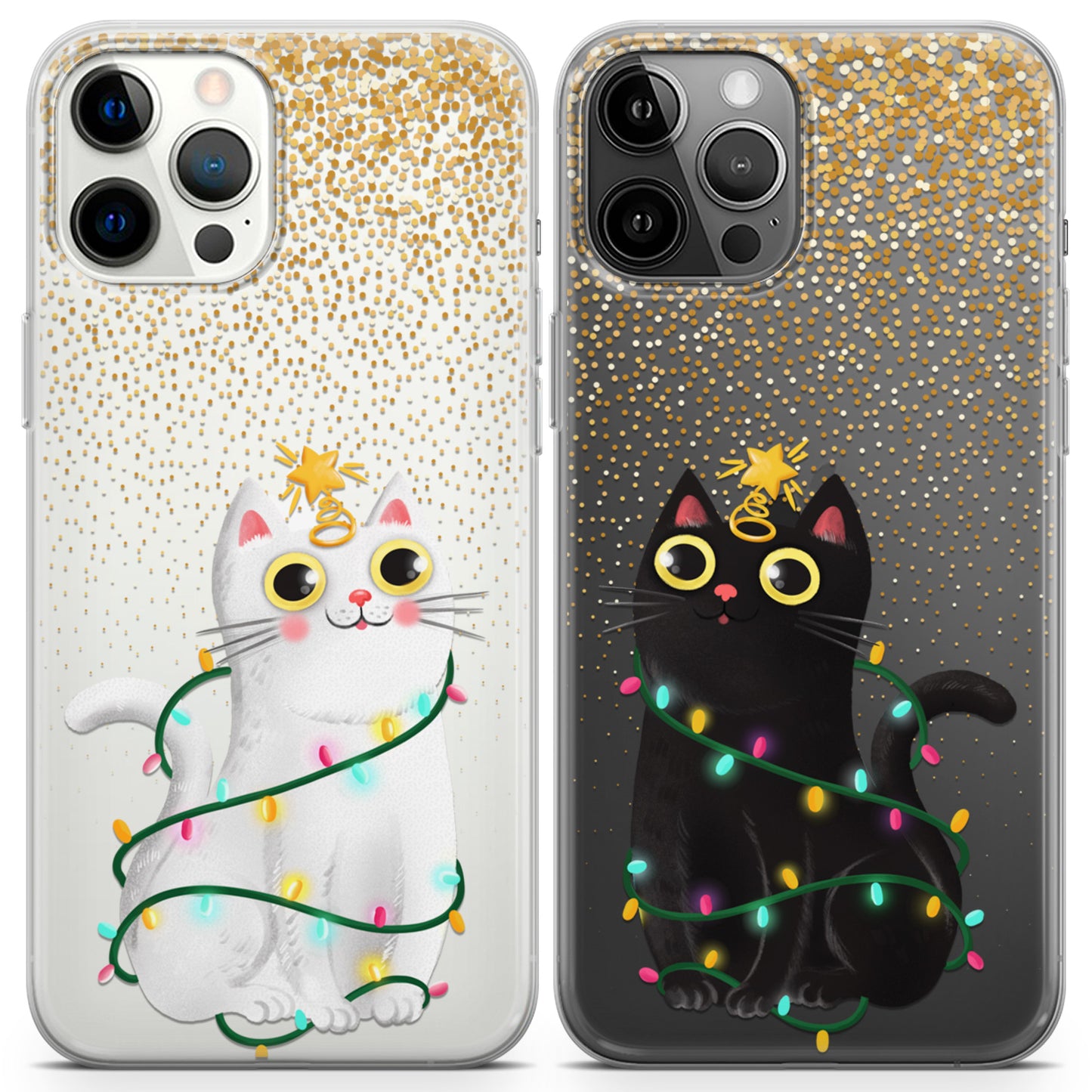 Cavka iPhone Couple Cases Meowy Christmas