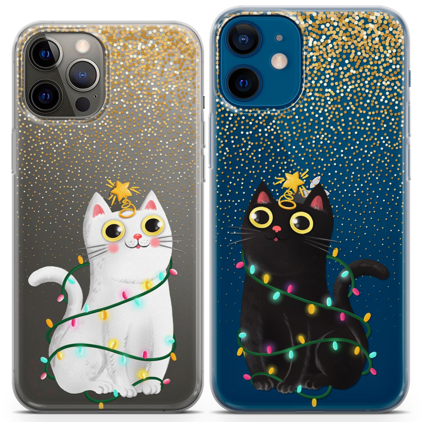 Cavka iPhone Couple Cases Meowy Christmas