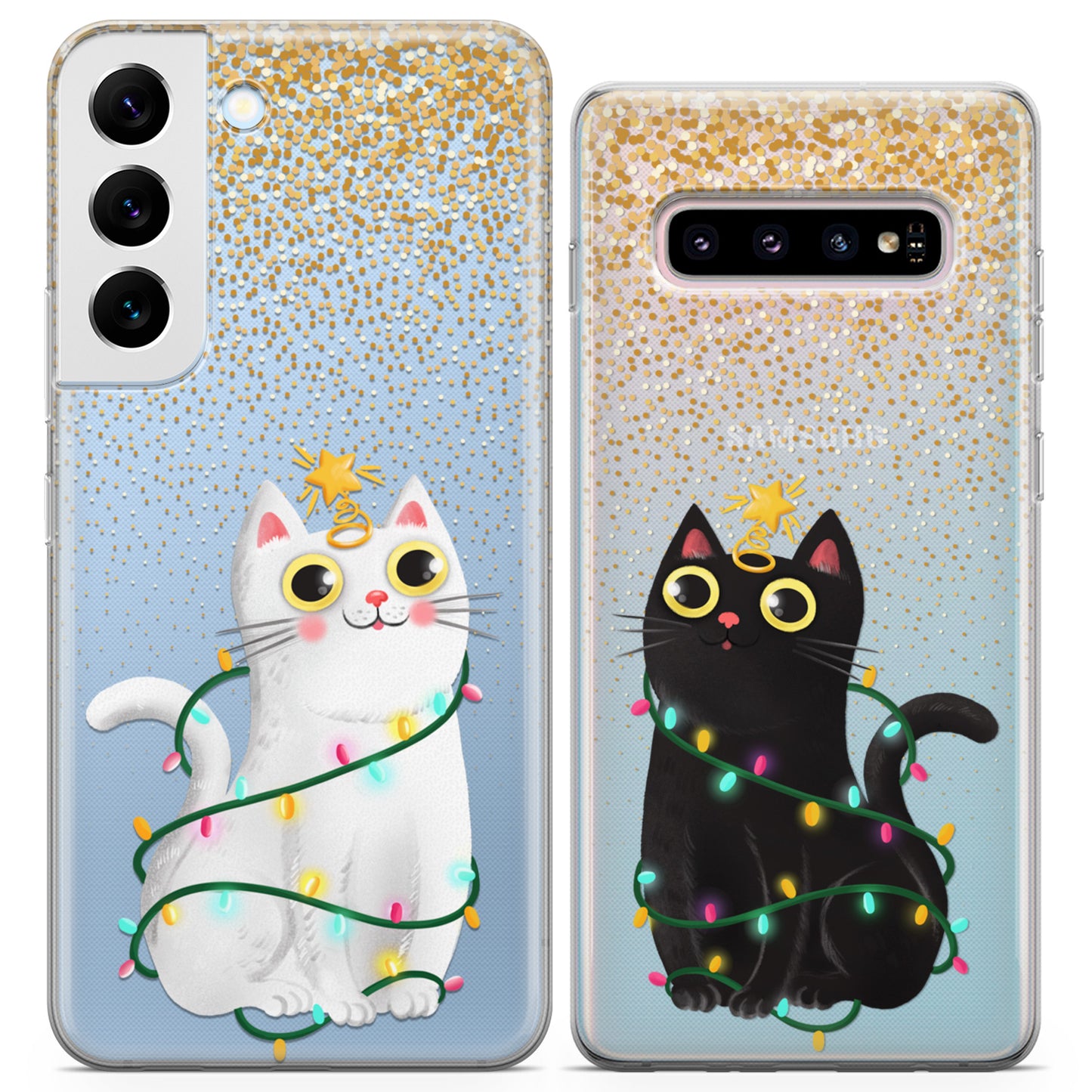 Cavka iPhone Couple Cases Meowy Christmas