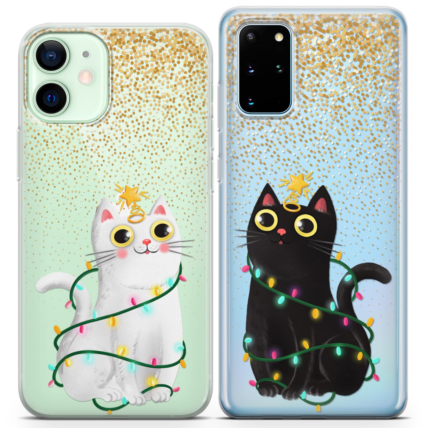 Cavka iPhone Couple Cases Meowy Christmas