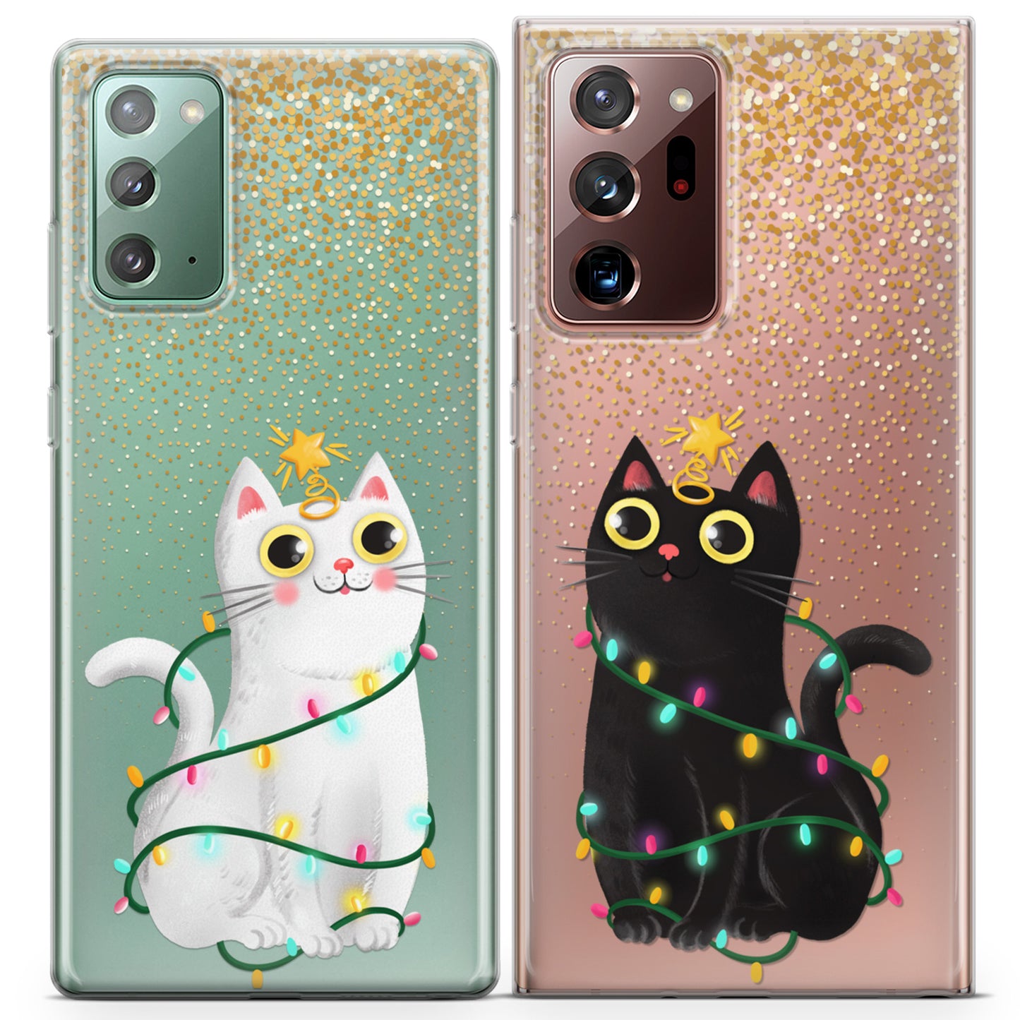 Cavka iPhone Couple Cases Meowy Christmas