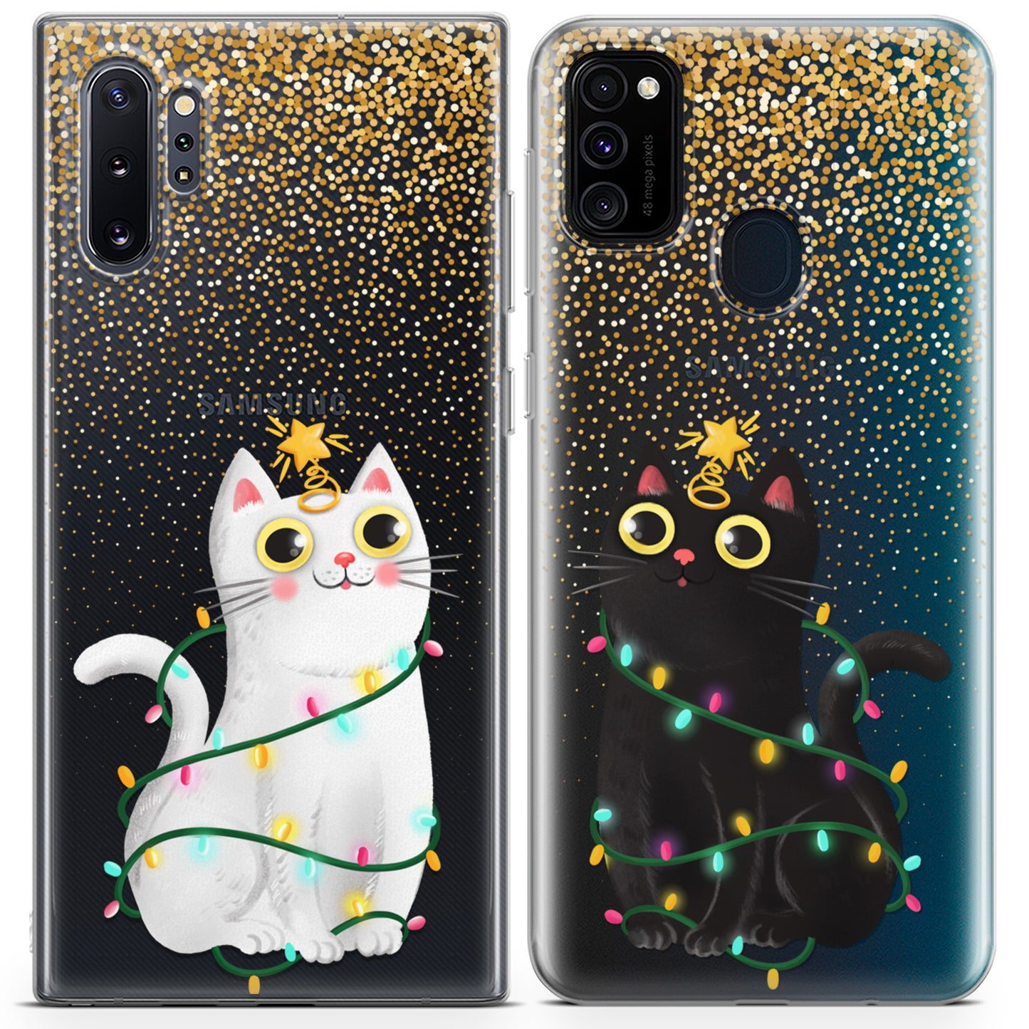 Cavka iPhone Couple Cases Meowy Christmas