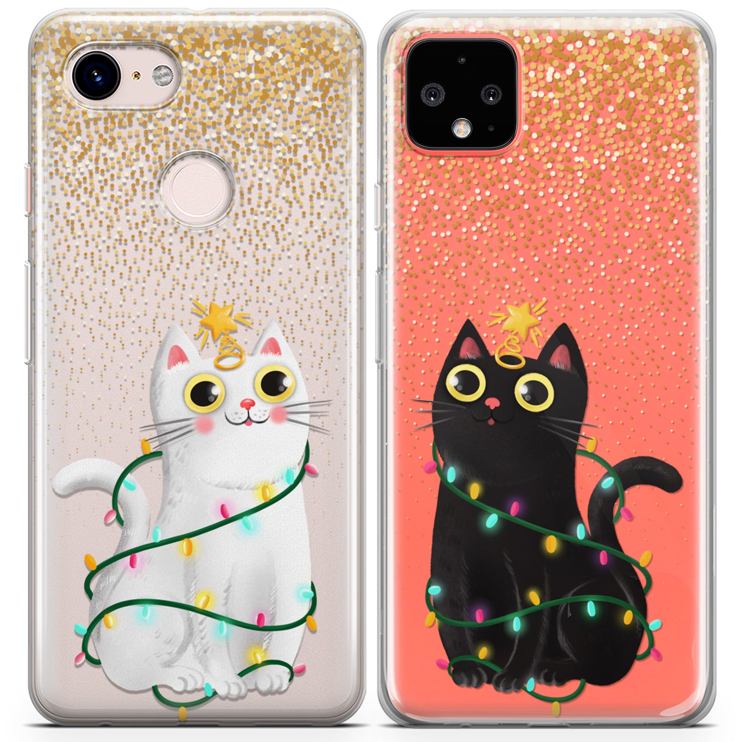 Cavka iPhone Couple Cases Meowy Christmas