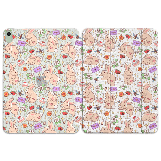 Cavka Apple iPad Smart Cover Cottagecore Bunnies Pattern