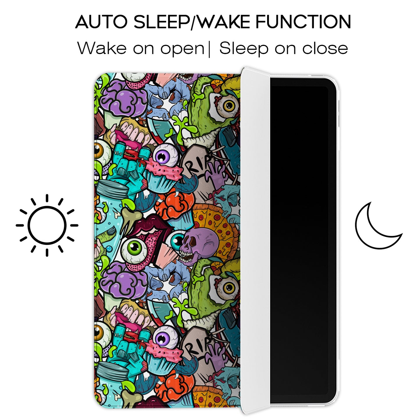 Cavka Apple iPad Smart Cover Colorful Zombie Horror