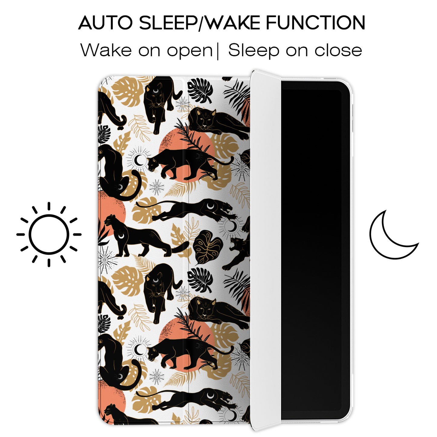 Cavka Apple iPad Smart Cover Black Panther Pattern