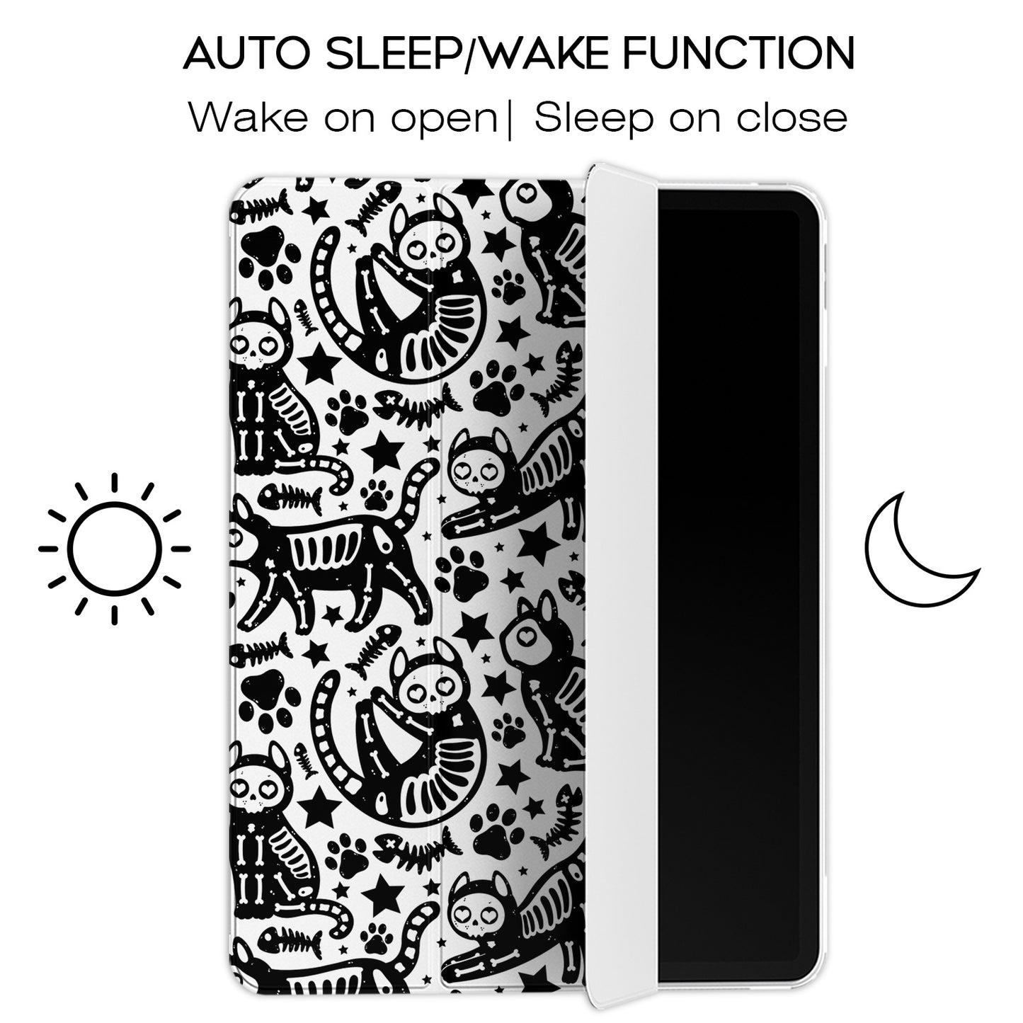 Cavka Apple iPad Smart Cover Cute Cat Skull