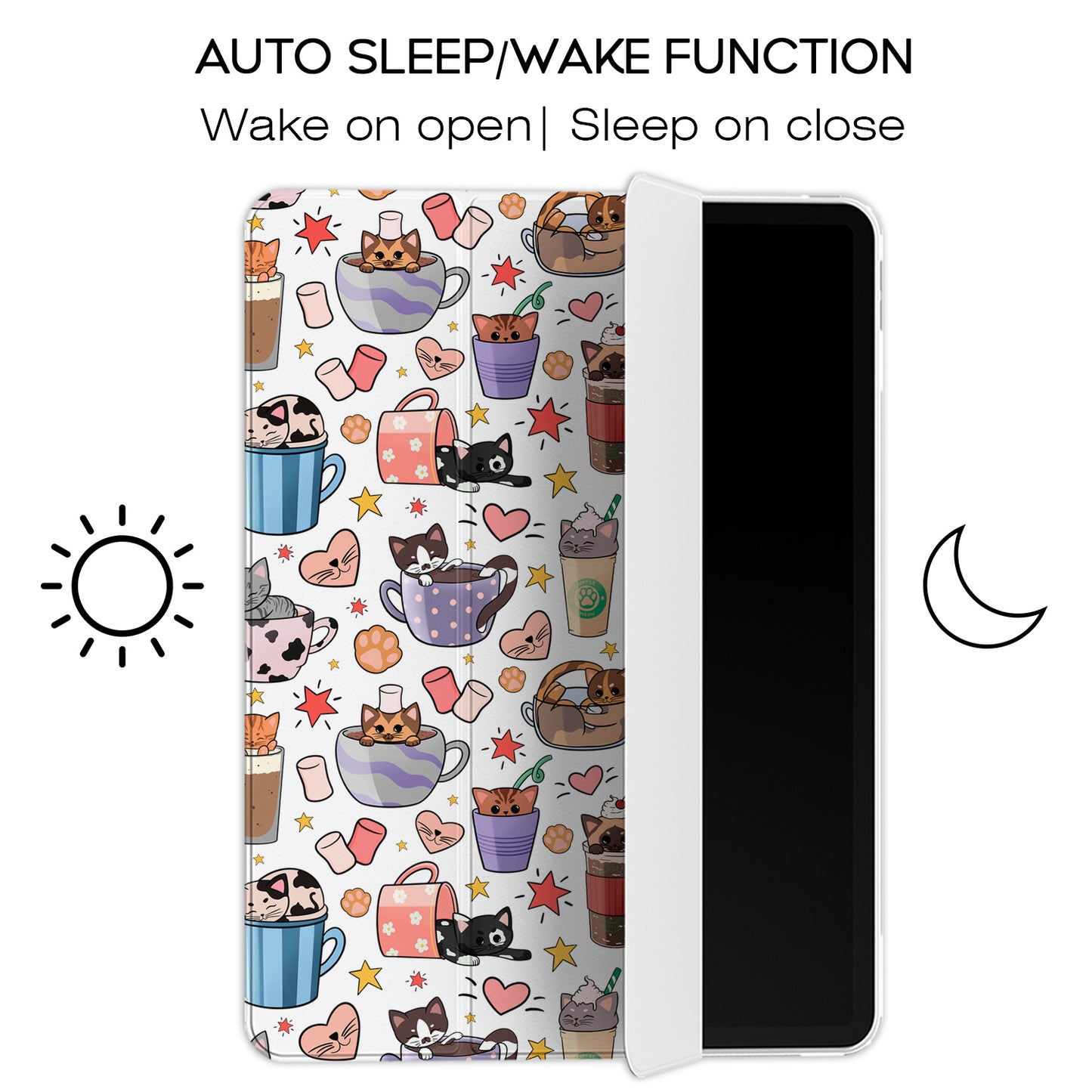 Cavka Apple iPad Smart Cover Coffee Kitties