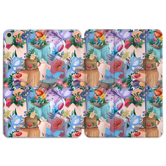 Cavka Apple iPad Smart Cover Cute Floral Books