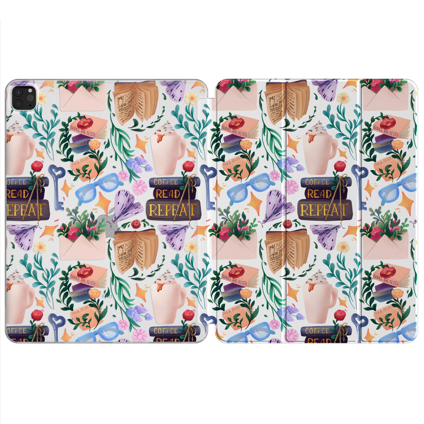 Cavka Apple iPad Smart Cover Clasyy Floral Books