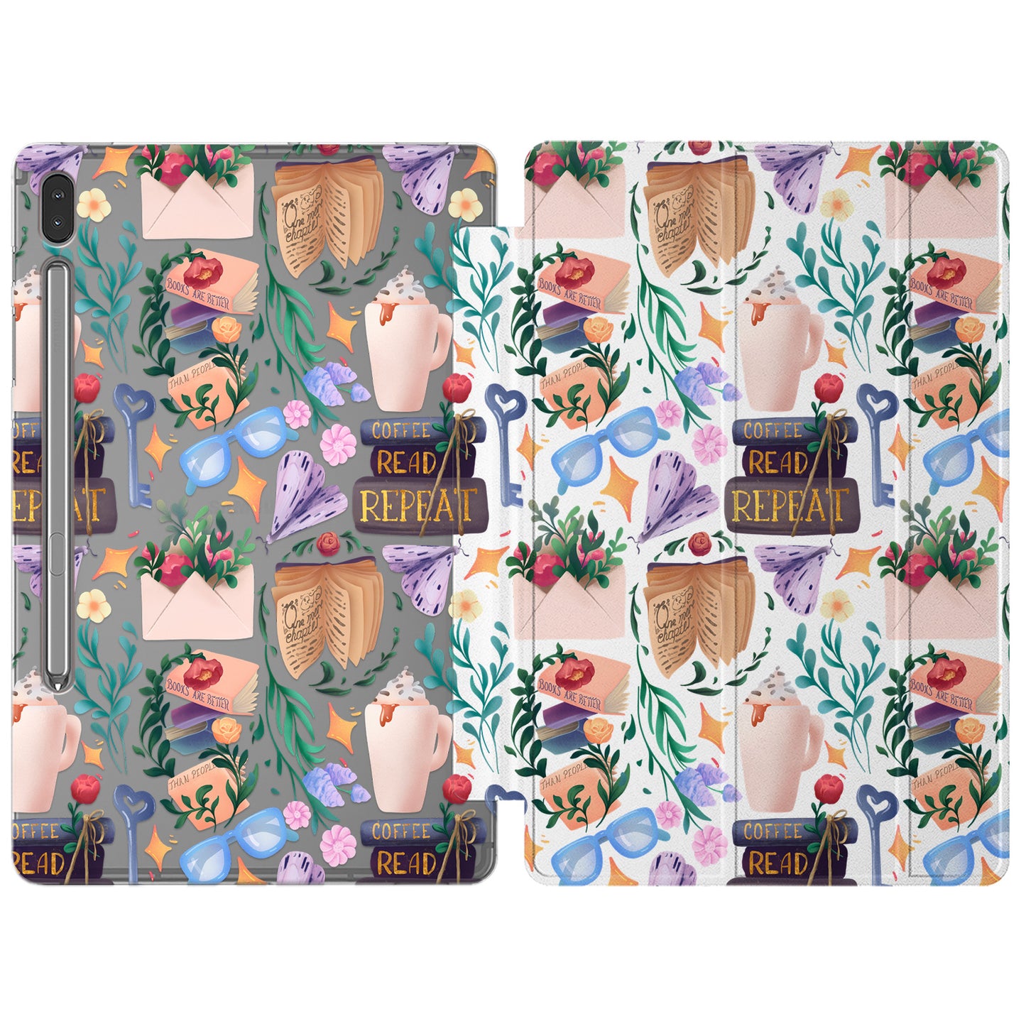 Cavka Apple iPad Smart Cover Clasyy Floral Books