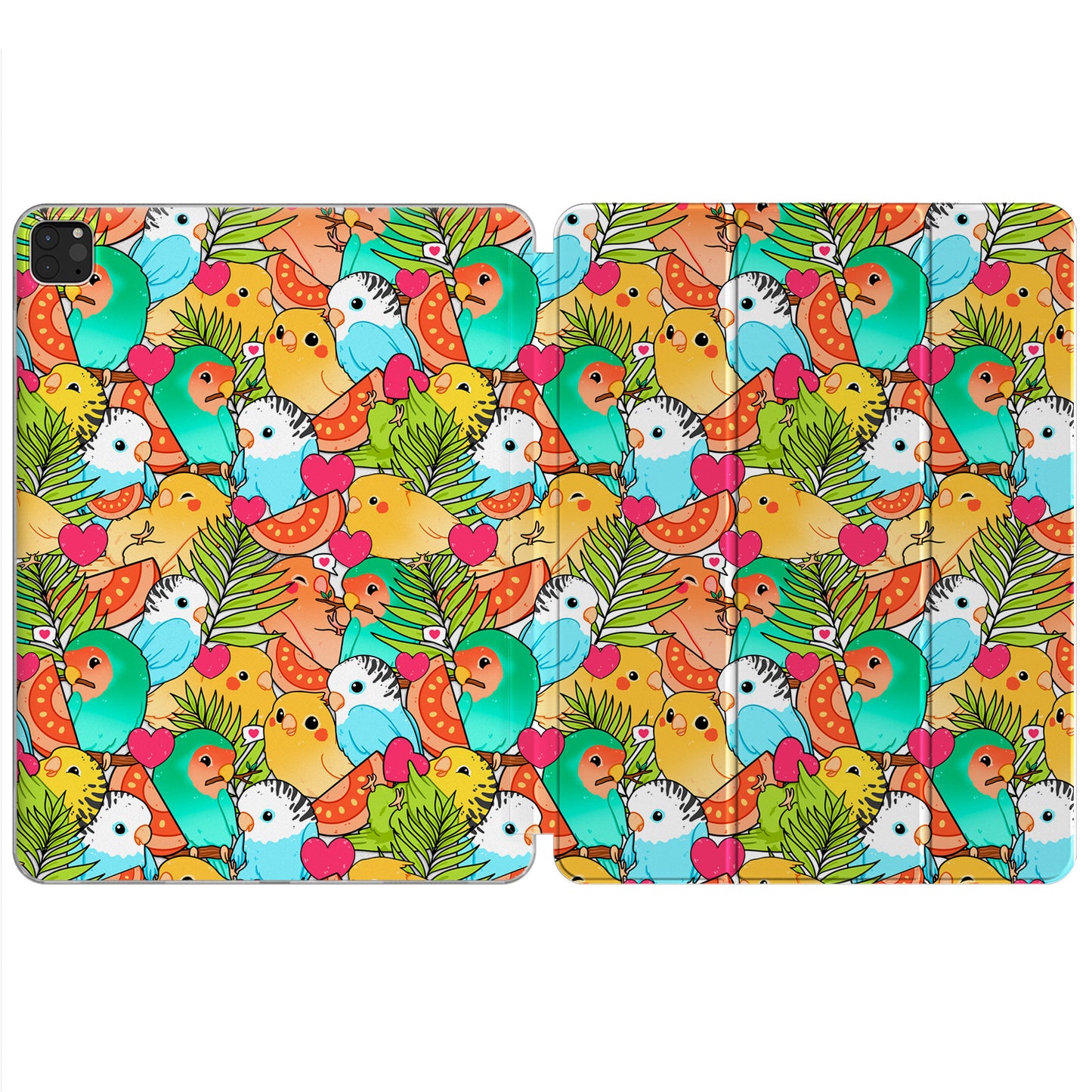 Cavka Apple iPad Smart Cover Colored Kawaii Parrots